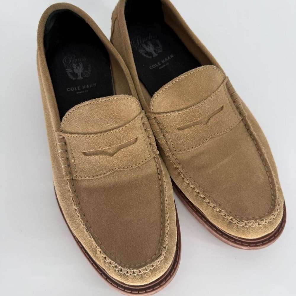 Cole Haan Pinch Maine Classic Tan Suede Penny Loafers Mens 8.5 M C21970